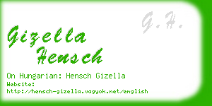 gizella hensch business card